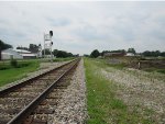 Looking Southwest at IC Track from Perkins St.  Crossing